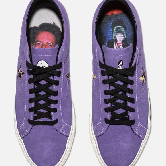 Converse Cons x Paradise Sean Pablo One Star Pro OX WILD LILAC/BLACK/EGRET A0437 - Picture 9 of 15